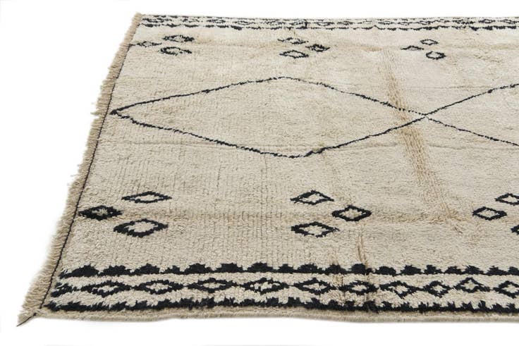 Detail image of 6' 2 x 9' 3 Hand Knotted Moroccan Wool Rug