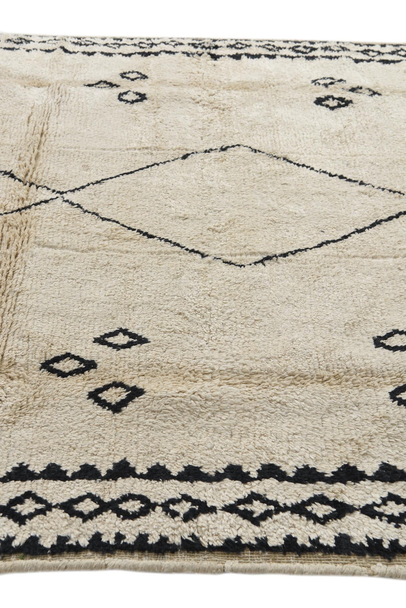 6' 2 x 9' 3 Hand Knotted Moroccan Wool Rug
