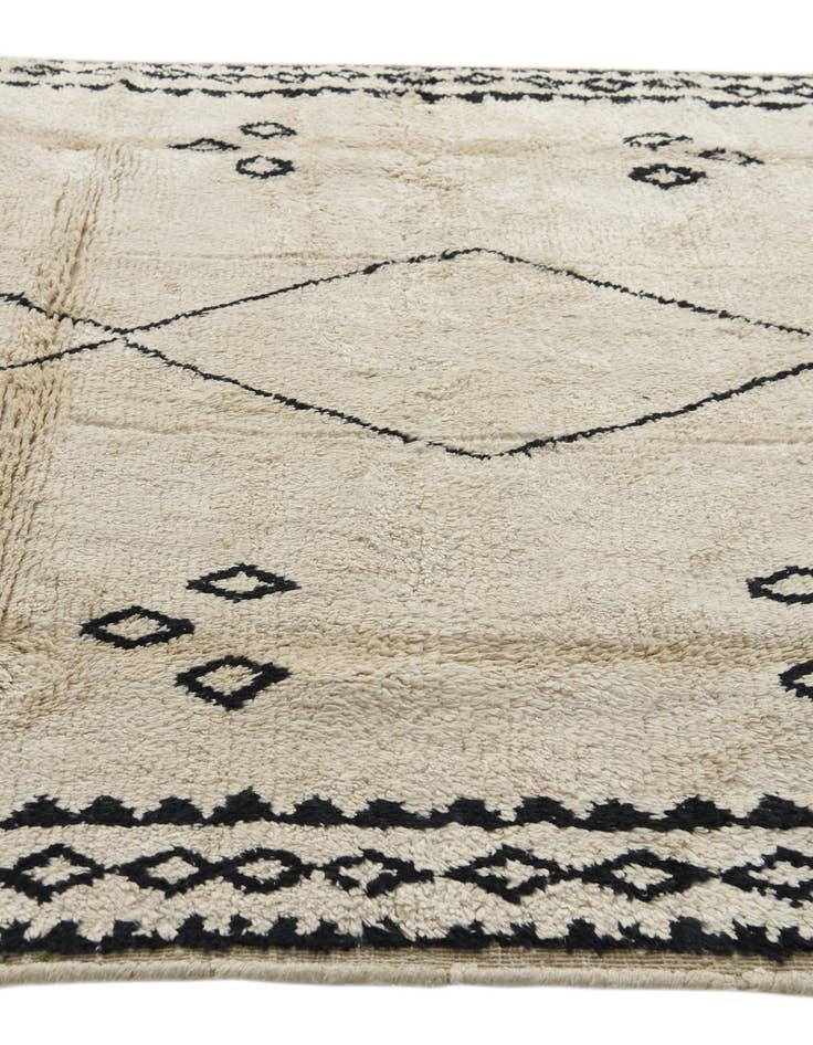 Detail image of 6' 2 x 9' 3  Hand Knotted Moroccan Wool Rug