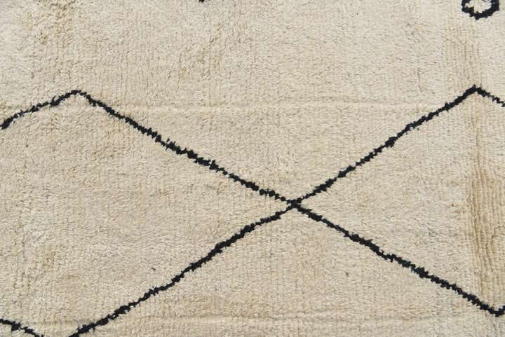 6' 2 x 9' 3 Hand Knotted Moroccan Wool Rug