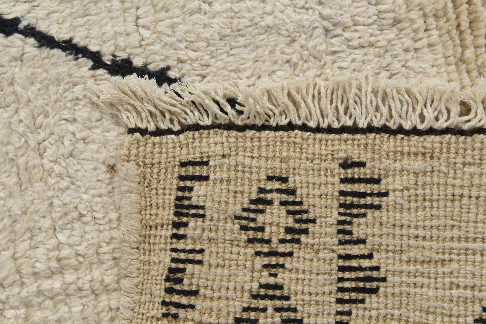 6' 2 x 9' 3 Hand Knotted Moroccan Wool Rug