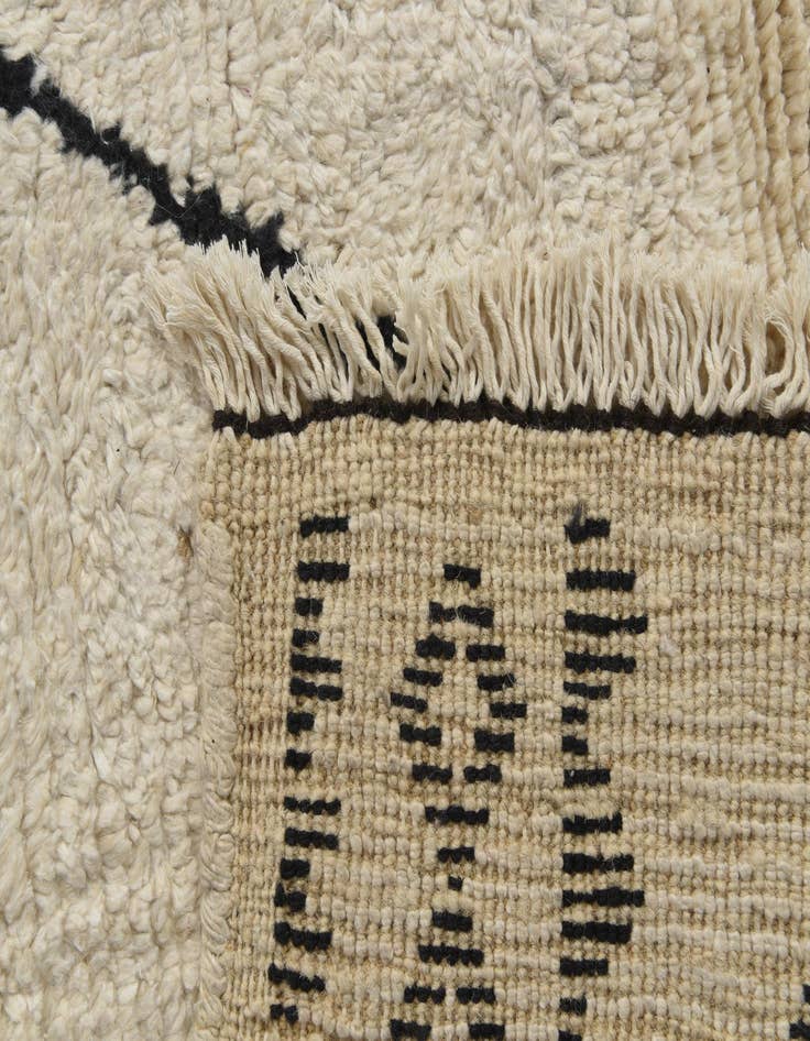 Detail image of 6' 2 x 9' 3  Hand Knotted Moroccan Wool Rug