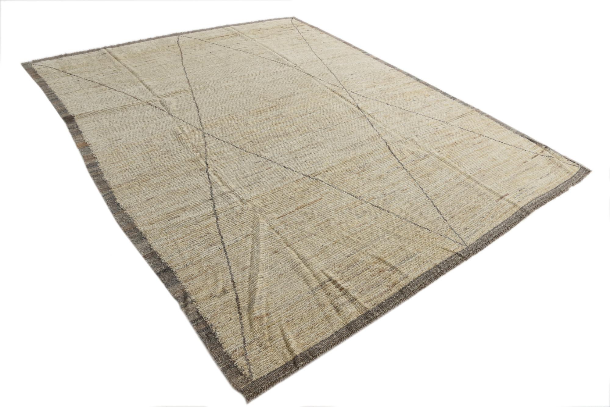8' 1 x 10' 2 Hand Knotted Moroccan Wool Rug