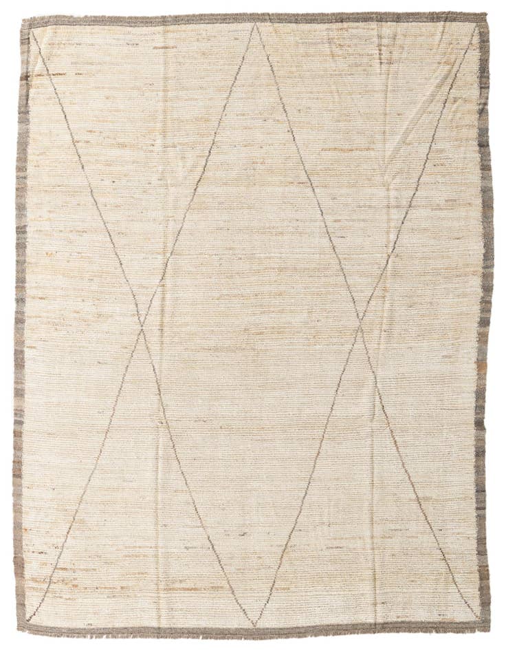 Detail image of 8' 1 x 10' 2 Hand Knotted Moroccan Wool Rug