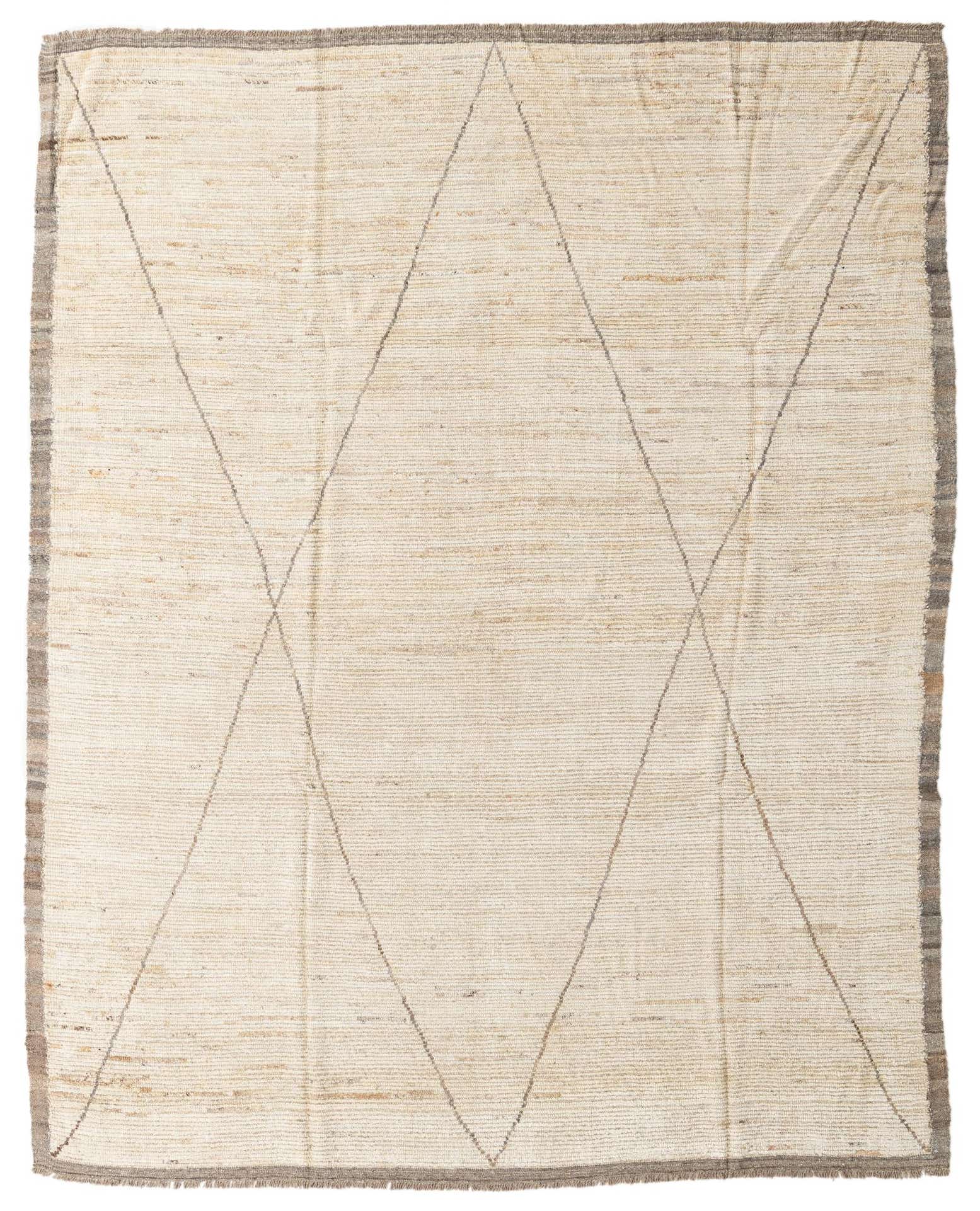8' 1 x 10' 2 Hand Knotted Moroccan Wool Rug