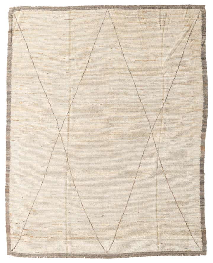 8' 1 x 10' 2 Hand Knotted Moroccan Wool Rug
