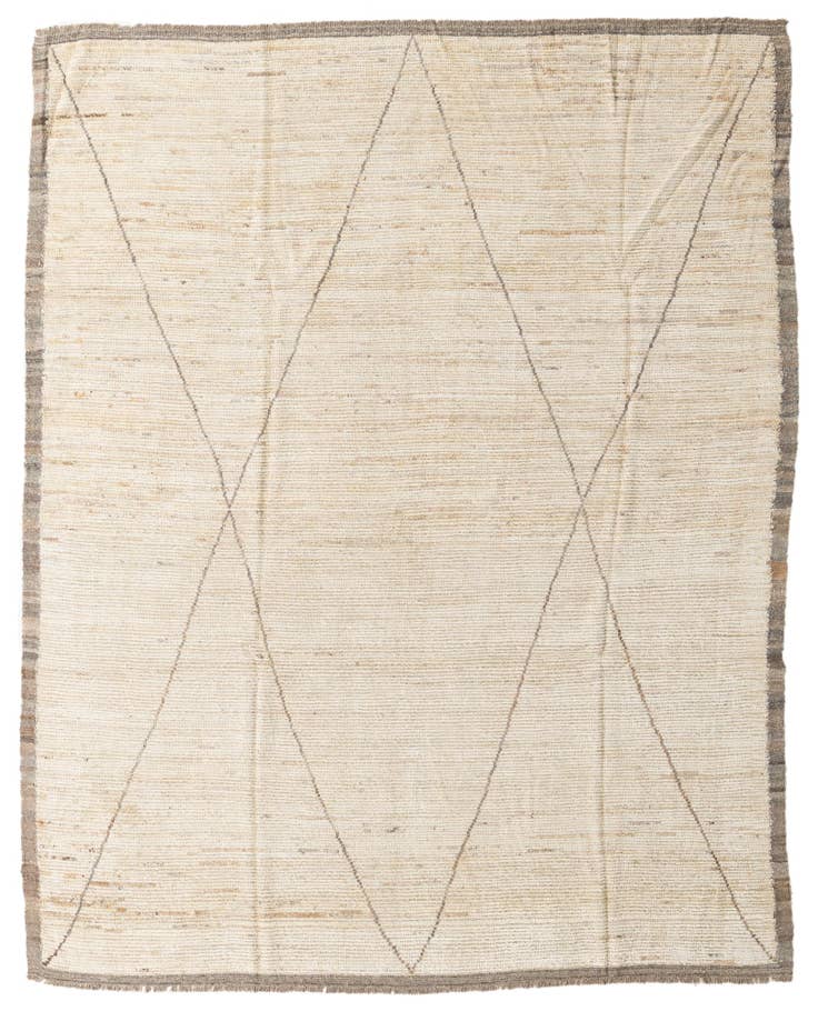 Detail image of 8' 1 x 10' 2 Hand Knotted Moroccan Wool Rug