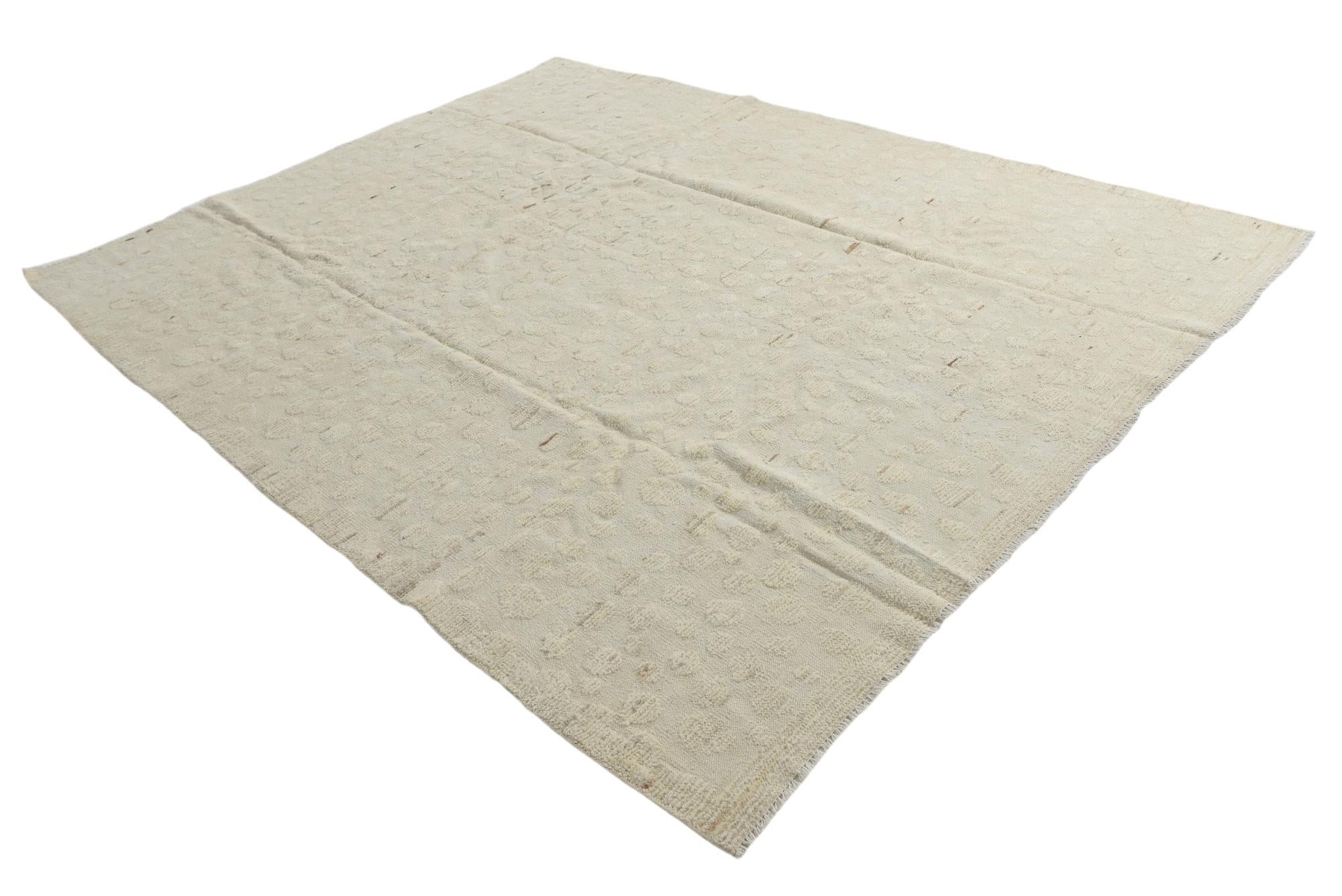 8' 1 x 10' 3 Hand Knotted Moroccan Wool Rug