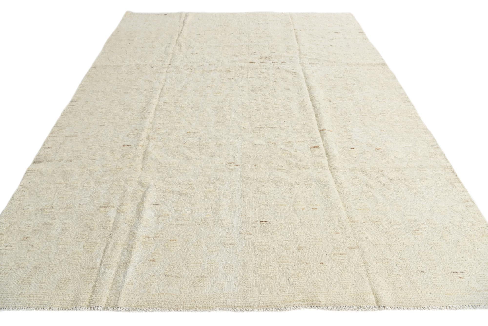 8' 1 x 10' 3 Hand Knotted Moroccan Wool Rug