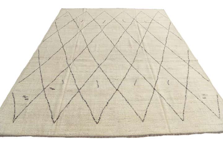 8' 1 x 10' 1 Hand Knotted Moroccan Wool Rug