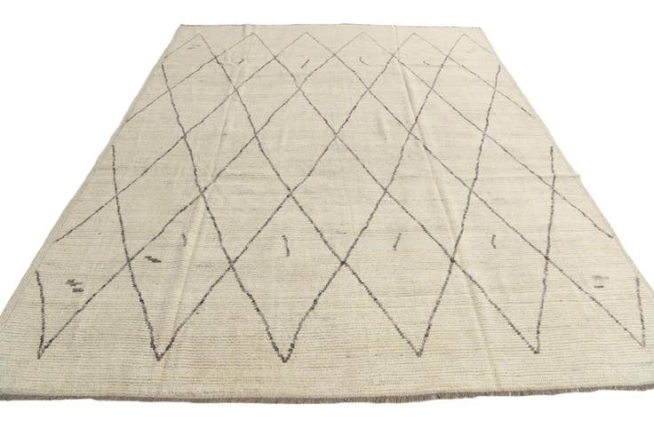 Detail image of 8' 1 x 10' 1 Hand Knotted Moroccan Wool Rug