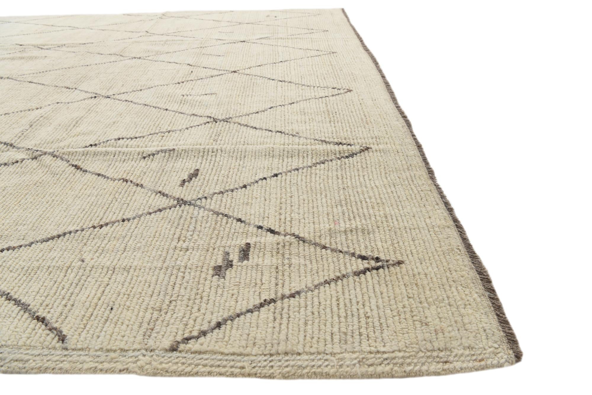 8' 1 x 10' 1 Hand Knotted Moroccan Wool Rug