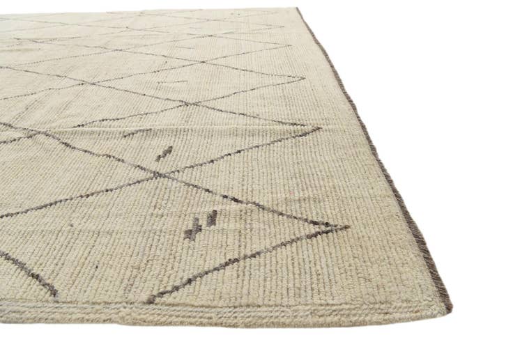 Detail image of 8' 1 x 10' 1 Hand Knotted Moroccan Wool Rug