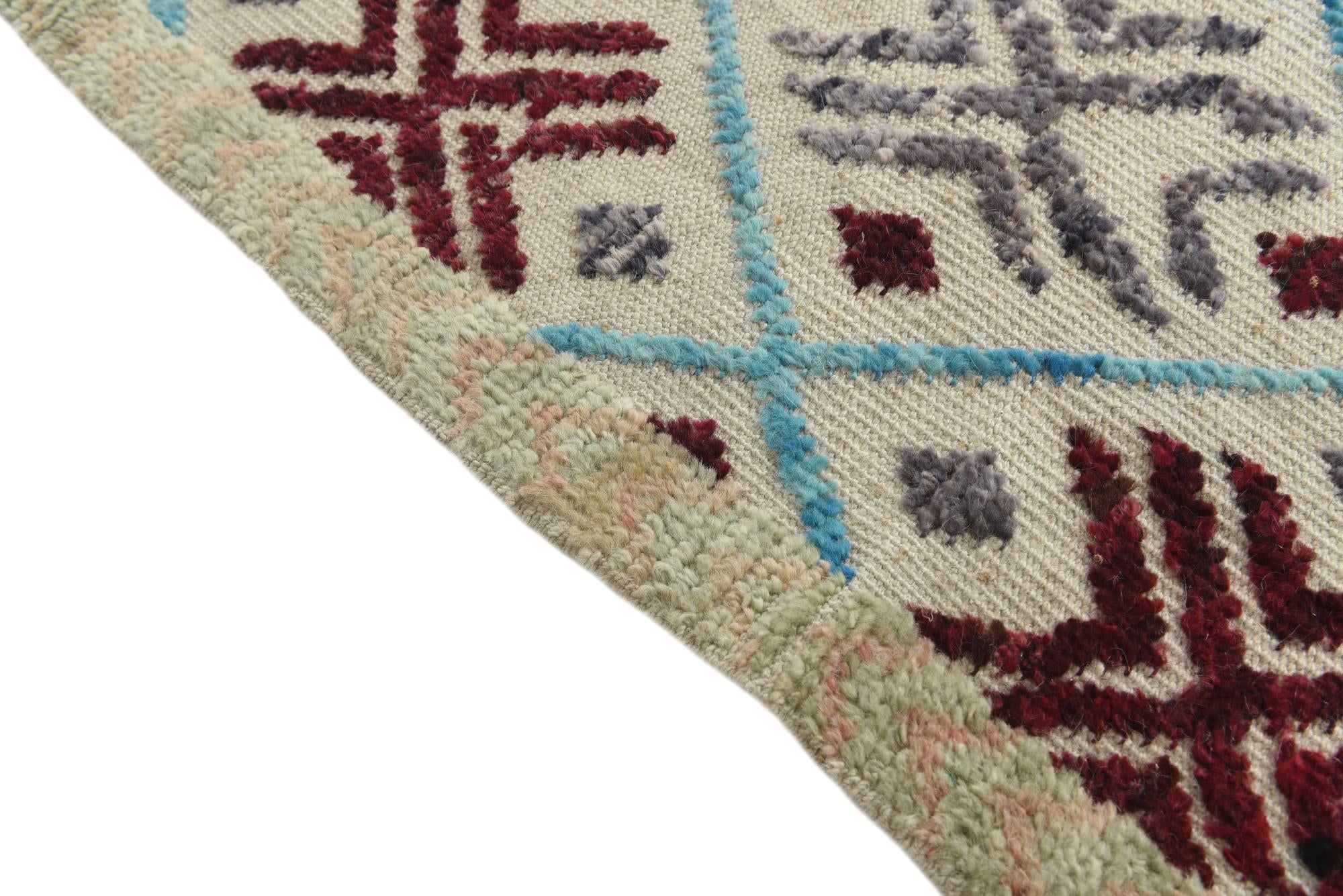 7' 9 x 10' 6 Hand Knotted Moroccan Wool Rug