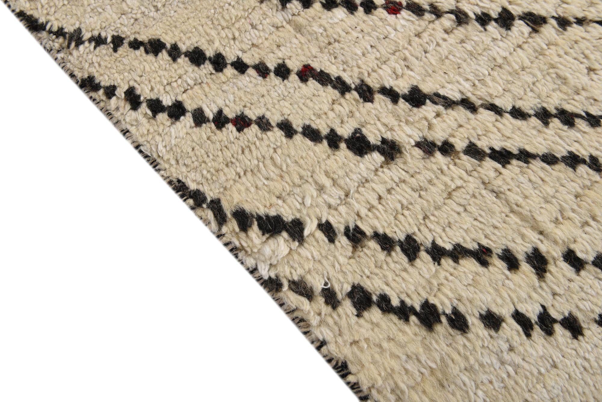 8' x 11' 2 Hand Knotted Moroccan Wool Rug