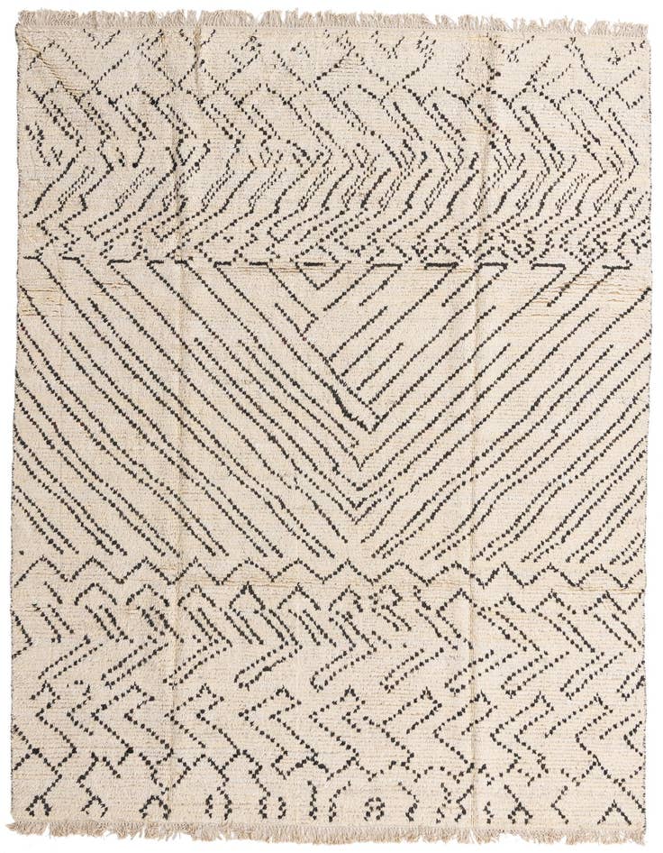 Detail image of 8' x 11' 2 Hand Knotted Moroccan Wool Rug