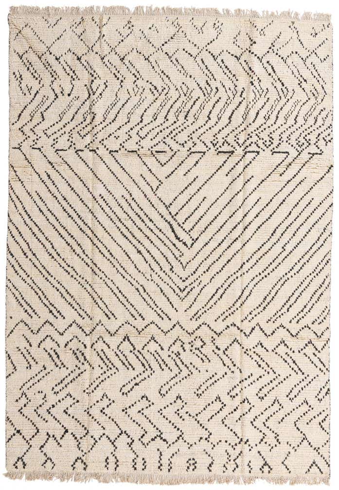 8' x 11' 2 Hand Knotted Moroccan Wool Rug