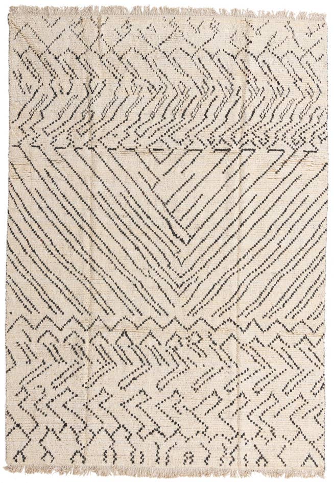 Detail image of 8' x 11' 2 Hand Knotted Moroccan Wool Rug