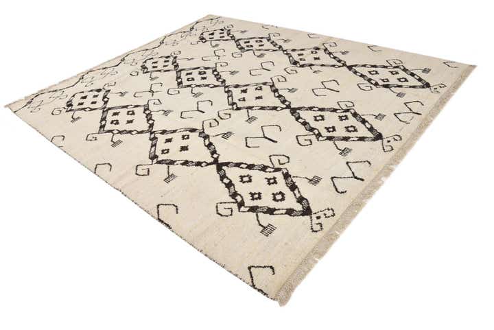 8' 2 x 9' 7 Hand Knotted Moroccan Wool Rug