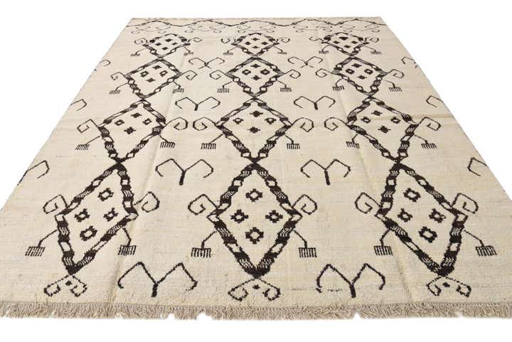 8' 2 x 9' 7 Hand Knotted Moroccan Wool Rug