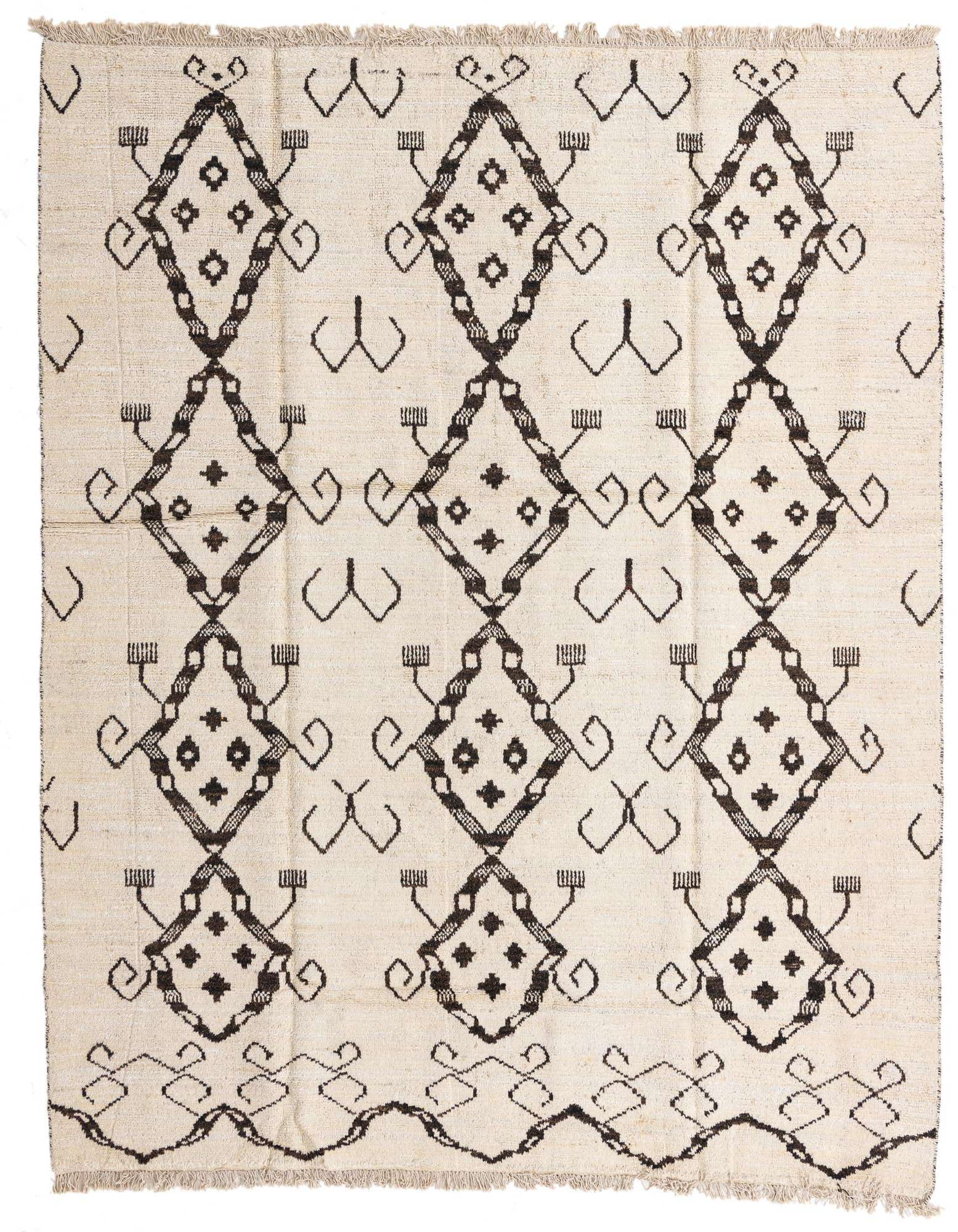 8' 2 x 9' 7 Hand Knotted Moroccan Wool Rug