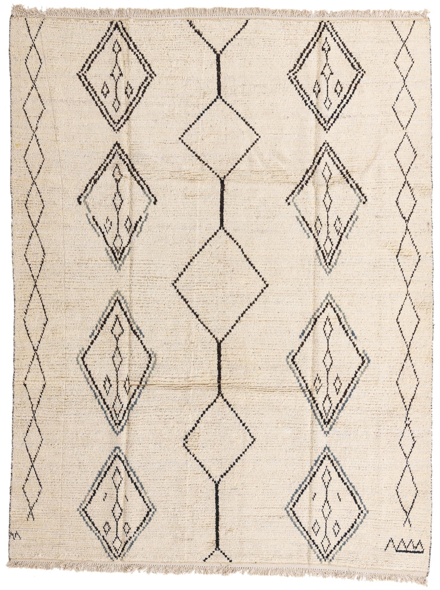 8' 3 x 11' Hand Knotted Moroccan Wool Rug