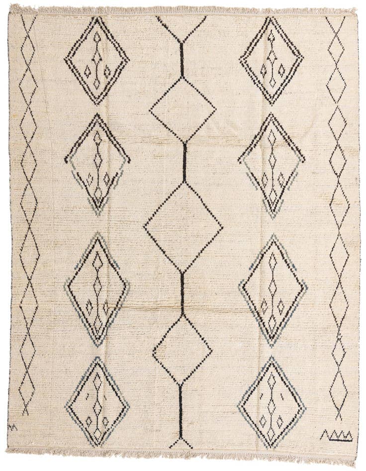 Detail image of 8' 3 x 11' Hand Knotted Moroccan Wool Rug