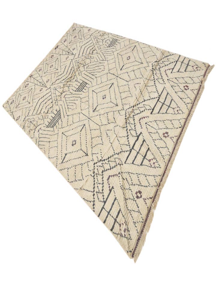 Detail image of 6' x 10'  Hand Knotted Moroccan Wool Rug