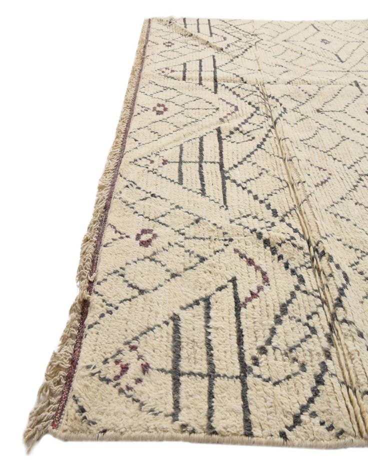Detail image of 6' x 10'  Hand Knotted Moroccan Wool Rug