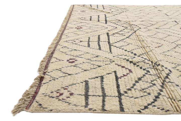 6' x 10' Hand Knotted Moroccan Wool Rug