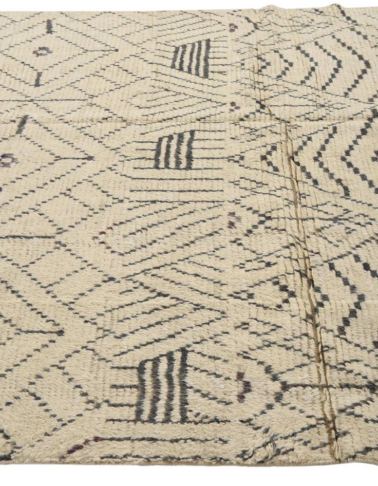 Detail image of 6' x 10'  Hand Knotted Moroccan Wool Rug