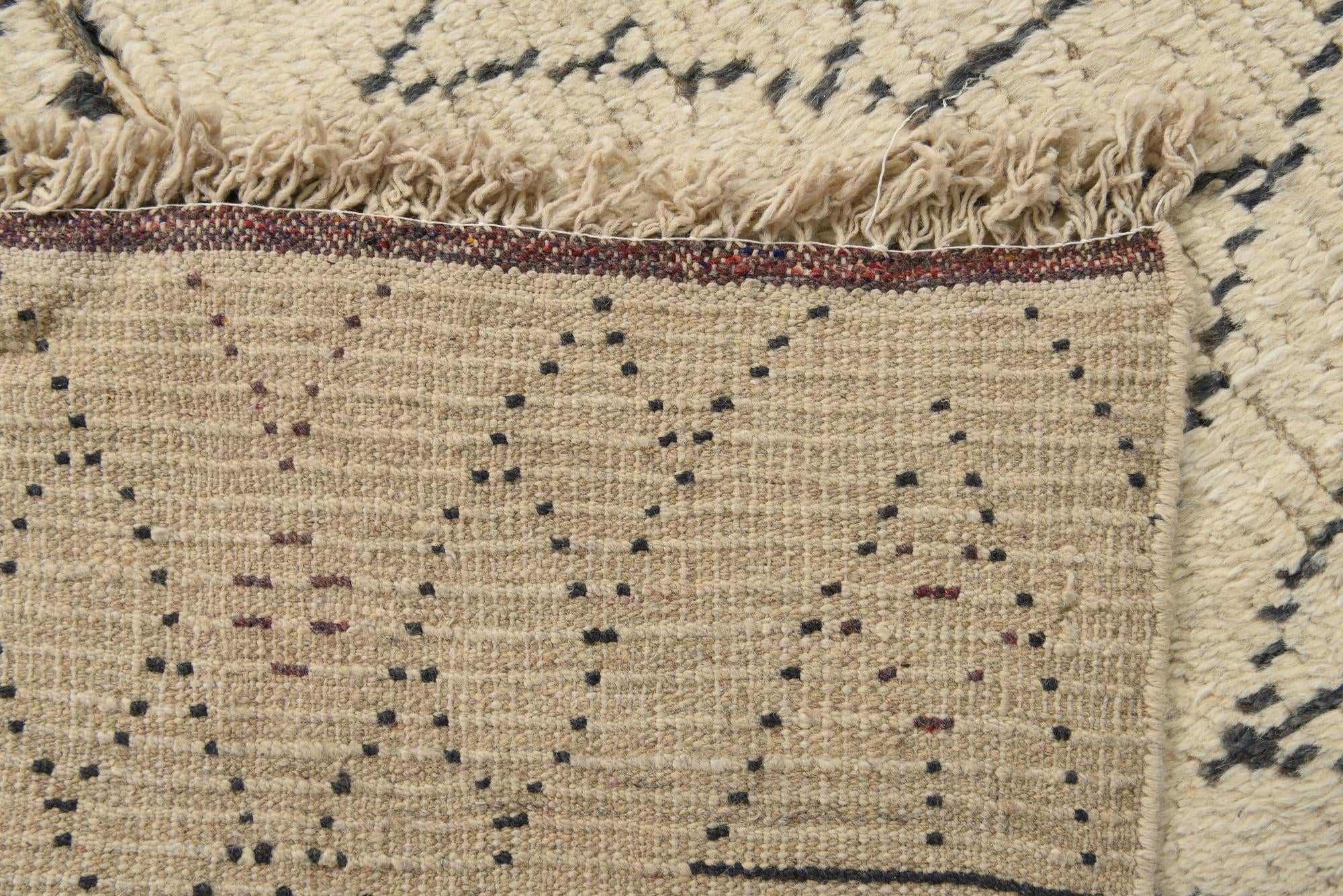 6' x 10' Hand Knotted Moroccan Wool Rug
