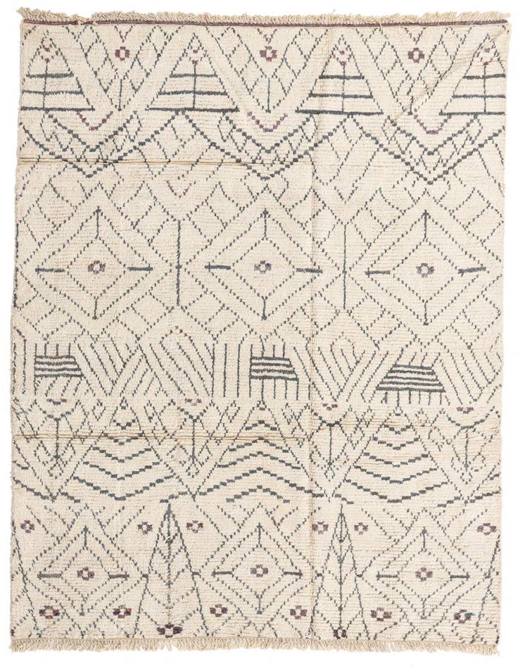 Detail image of 6' x 10' Hand Knotted Moroccan Wool Rug