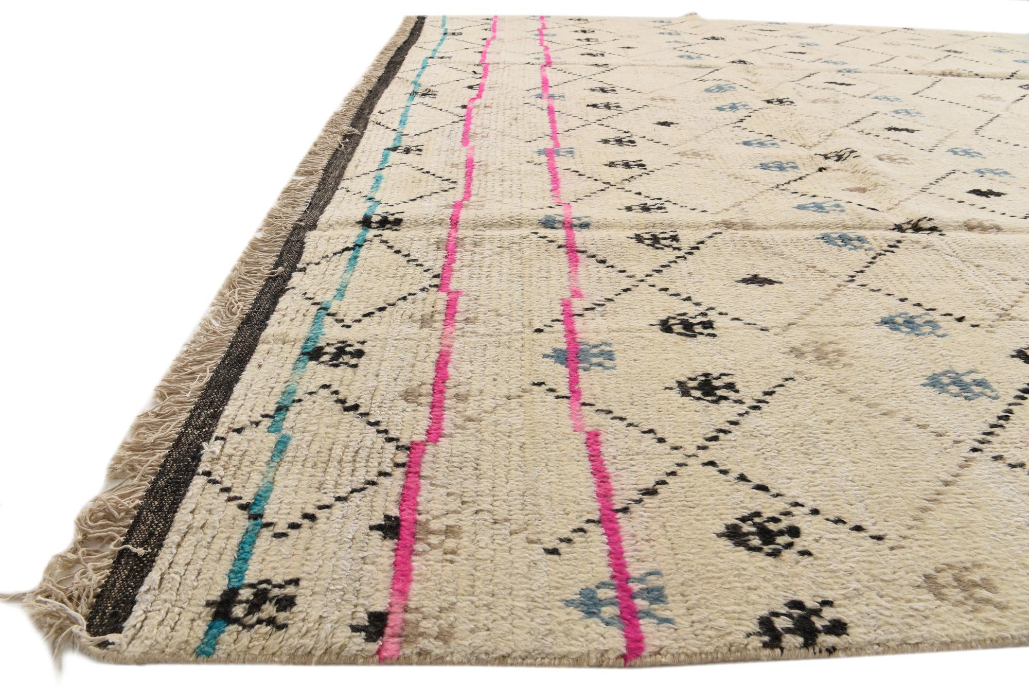 275cm x 395cm anudado a mano marroquí Alfombra Lana