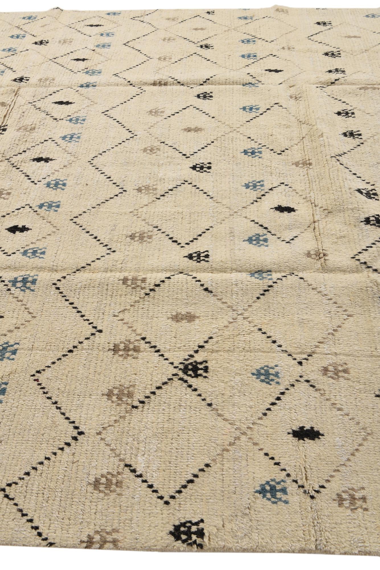 275cm x 395cm anudado a mano marroquí Alfombra Lana