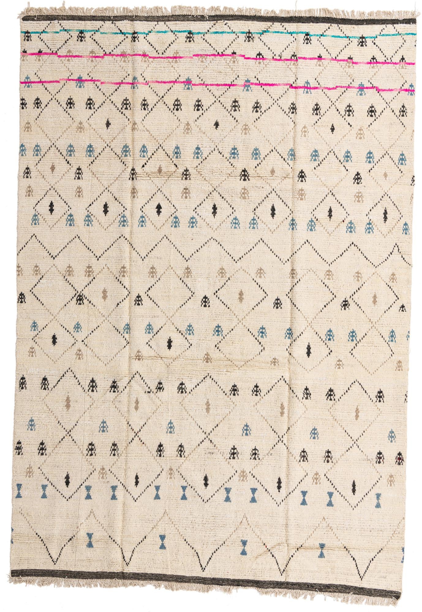 275cm x 395cm anudado a mano marroquí Alfombra Lana