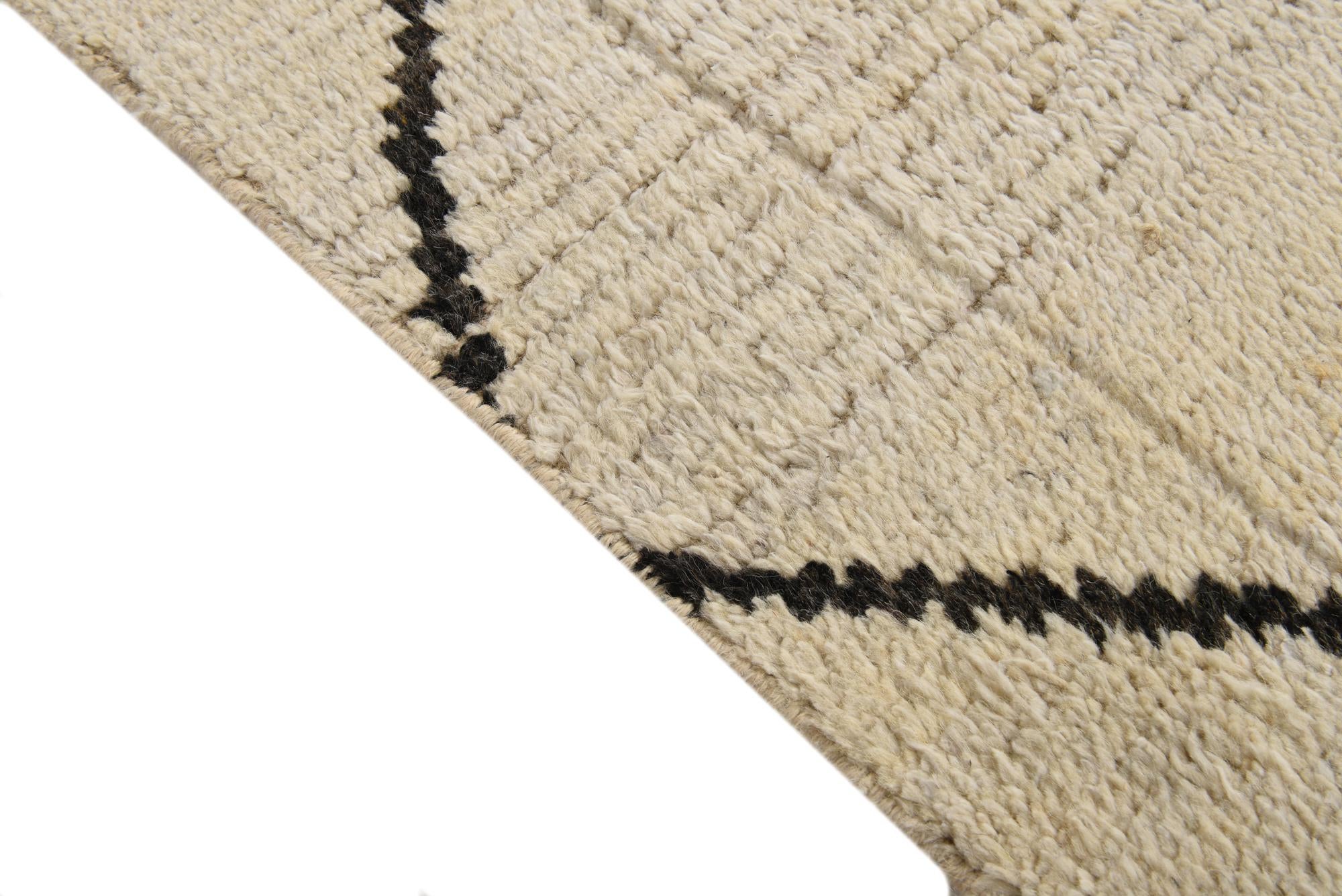 7' 11 x 10' 4 Hand Knotted Moroccan Wool Rug