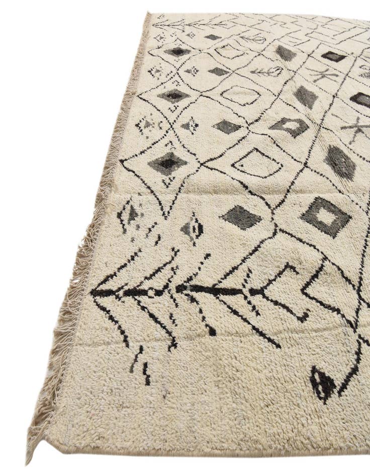 Detail image of 8' 1 x 9' 11  Hand Knotted Moroccan Wool Rug