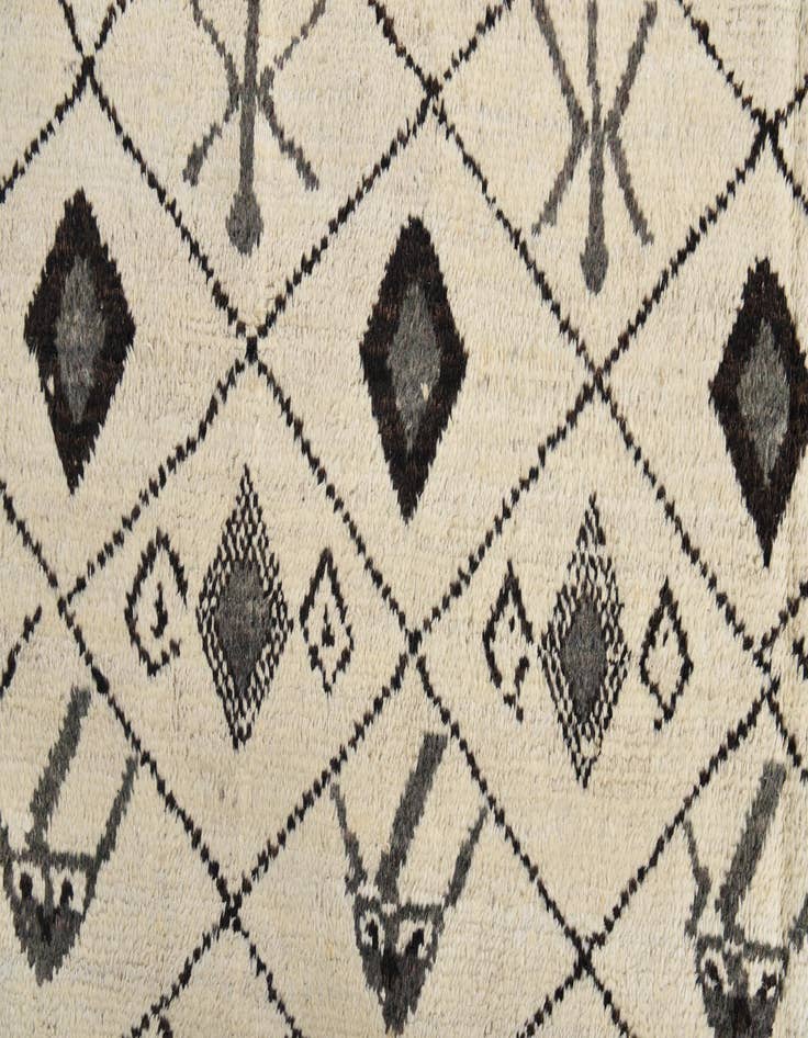 Detail image of 8' 1 x 9' 11  Hand Knotted Moroccan Wool Rug