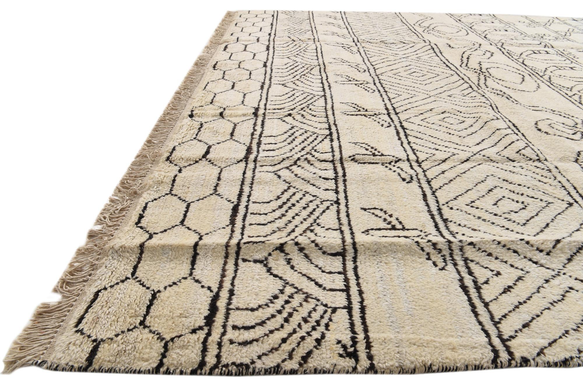 8' 2 x 10' Hand Knotted Moroccan Wool Rug