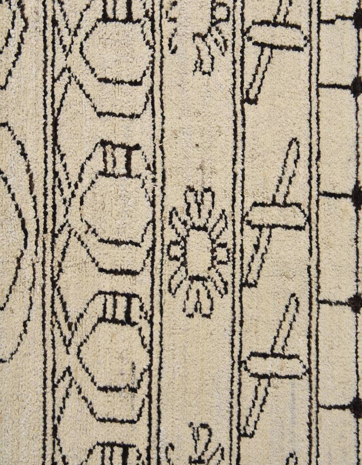 Detail image of 8' 2 x 10'  Hand Knotted Moroccan Wool Rug