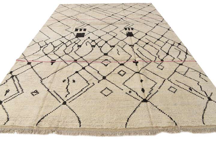 8' 11 x 12' 6 Hand Knotted Moroccan Wool Rug
