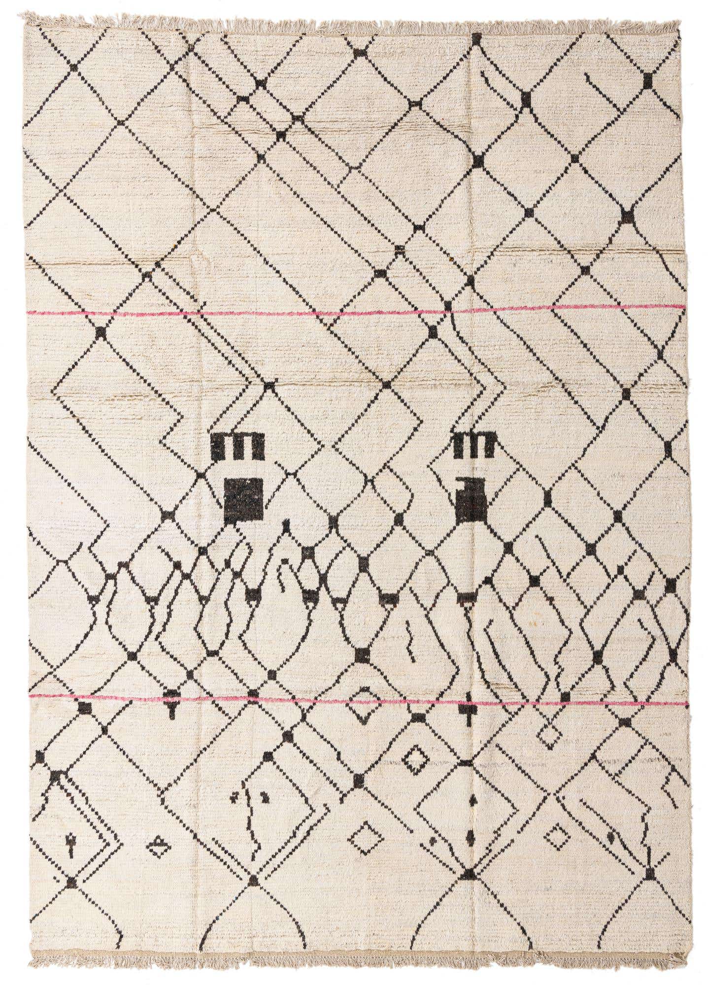 8' 11 x 12' 6 Hand Knotted Moroccan Wool Rug