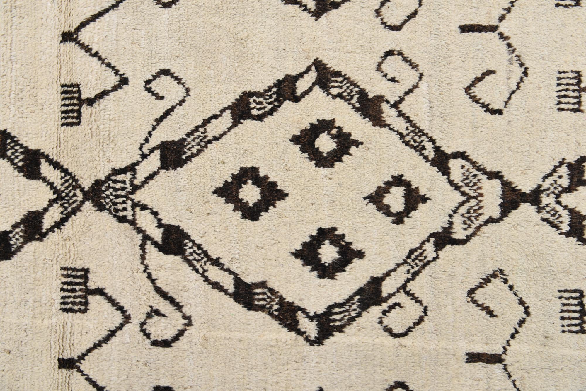 9' 3 x 11' 4 Hand Knotted Moroccan Wool Rug