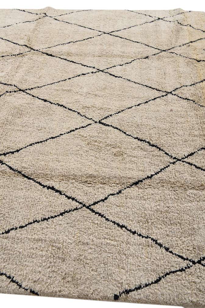 8' x 10' 5 Hand Knotted Moroccan Wool Rug