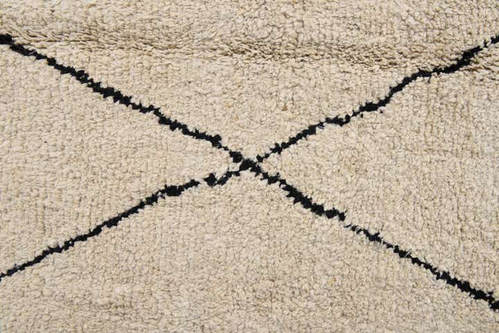 8' x 10' 5 Hand Knotted Moroccan Wool Rug