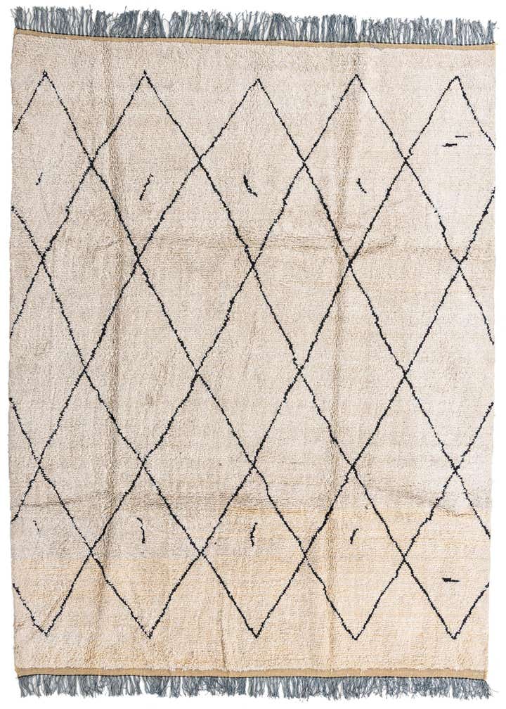 8' x 10' 5 Hand Knotted Moroccan Wool Rug