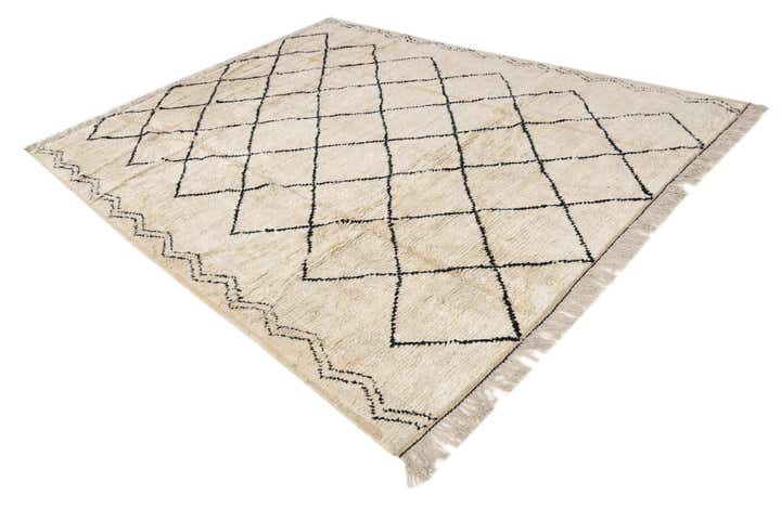 7' 11 x 10' 1 Hand Knotted Moroccan Wool Rug