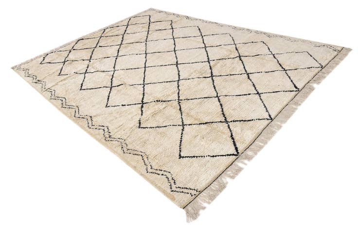 Detail image of 7' 11 x 10' 1 Hand Knotted Moroccan Wool Rug