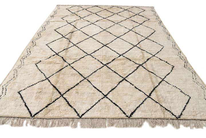 7' 11 x 10' 1 Hand Knotted Moroccan Wool Rug